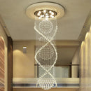 Ljojo Luxury Crystal Chandelier for Staircase, Modern LED Home Decor Lighting