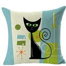 Ljojo Linen Cat Pillowcase 45x45 - Home Decor Cover for Sofa Bed