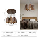 Modern Minimalist LED Hanging Chandelier Wabi-sabi Wooden Pendant Light by Ljojo