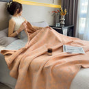 Ljojo 100% Cotton Muslin Throw Blanket - Lightweight Breathable Boho Throws