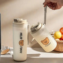 Ljojo 550ml Sport Plastic Water Bottle With Rope, Leak-proof & Portable Clear Cup