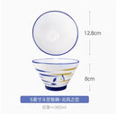 Ljojo 5 Inch Ceramic Rice Porridge Bowl Fruit Salad Breakfast Dim Sum Bowl