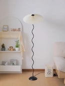 Ljojo Minimalist Pleated Fabric Floor Lamp for Living Room and Bedroom