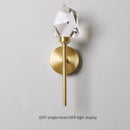 Ljojo Luxury Gold Crystal Wall Sconce for Bedroom, Living Room, Hotel & Hallway