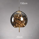 LED Amber Glass Pendant Lighting with Twinkling Stars by Ljojo - Achaotic Ceiling Decoration