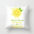 Lemon Pattern Summer Cushion Cover for Sofa Decor by Ljojo