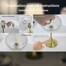 LED Gold Table Lamp Modern Night Light Fabric Shade Bedroom Bedside Lighting Ljojo