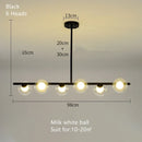 Ljojo Modern White Glass Pendant Chandelier LED Lighting Fixture Home Decor Bedroom Kitchen Island