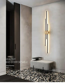 Ljojo LED Wall Light: Minimalist Copper Bedside Lamp for Bedroom, Living Room, TV Wall