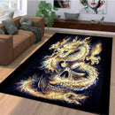 Dragon Rose Pattern Rug Non-slip Mat for Bedroom Living Room by Ljojo.