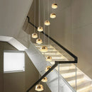 Ljojo Luxury Crystal Chandelier - Elegant Indoor LED Lighting for High-Rise Stairs & Living Room