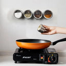 Ljojo Stainless Steel Magnetic Seasoning Box Set Wall-mounted Kitchen Jar
