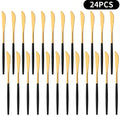 Ljojo Mirror Gold Stainless Steel Dinner Knives Set for Home & Restaurant