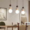 LED Hanging Lamp Yellow Travertine for Kitchen Island Dining Room Chandelier Ljojo