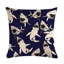 Ljojo Lotus Carp Print Cushion Cover for Home Decor on Mahogany Chair