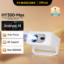 Ljojo™ HY300Max Portable Projector: 400ANSI WiFi6, Auto Focus, 8K Full HD, Home Outdoor Cinema