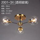 Ljojo Modern Glass Ball Led Chandelier Retro Ceiling Dining Room Bedroom Decoration Lighting