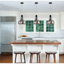 Ljojo Modern Bauhaus Smoke Gray Glass Stone Iron LED Pendant Light for Living Room