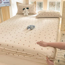 Ljojo 100% Cotton Mattress Protector Cover - Single Piece, Non-slip, Dustproof