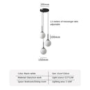 Ljojo LED Glass Ball Chandelier: Nordic Hanging Pendant Lamp for Dining, Bar, & Home Decor