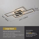 Ljojo LED Chandelier for Living Room Nordic Ceiling Light Modern Square Fixture