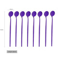 Ljojo Long Handle Ice Spoon Set, Stainless Steel Black Gold Cutlery Dinnerware