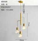 Nordic Chandelier Pendant Lamp for Bedroom with 3 Bulbs Hanging Light by Ljojo