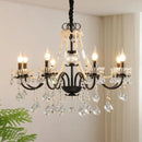 Black Crystal Chandelier Foyer Art Decor Ceiling Pendant Lights by Ljojo