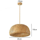 Natural Rattan Wicker Pendant Lamp, Hand-Woven Chandelier by Ljojo