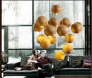 Ljojo LED Wooden Ball Chandelier for Living Room, Hotel, Restaurant, Villa, and Bedroom