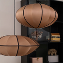 Ljojo Minimalist Danish Pendant Light: Ufo Lampshade, Rustic Fabric Lantern Lamp