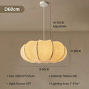 Japanese Wabi Sabi Style Silk Pumpkin Led Pendant Light - Retro Bedroom Chandelier by Ljojo