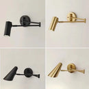 Ljojo Long Arm Wall Lamp in Black Gold - Ideal for Bedroom, Study, Living Room