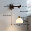 Ljojo LED Wall Mirror Lights with Switch - Modern Wooden Indoor Lamp