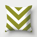 Army Green Geometric Printed Pillowcase by Ljojo for Living Room and Bedroom Decor