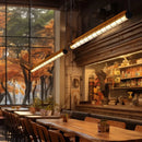 Ljojo Industrial Retro Glass Pendant Lighting for Office Bar Dining Room - LED Hanging Fixture