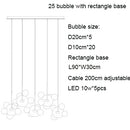 Nordic Glass Bubble LED Ceiling Chandelier Modern Dining Room Pendant Lighting by Ljojo