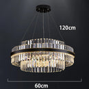 Ljojo Luxury Crystal Chandelier: Elegant Dining Room Pendant Lamp for Indoor Lighting