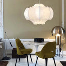 Italian Retro Wabi Sabi LED Pendant Light Hand Knitted Silk Fabric Chandelier by Ljojo