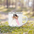 Enamel Mug Custom Name Tea Coffee Wine Mugs for Maid of Honor by Ljojo