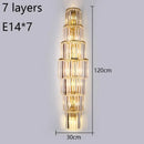 Ljojo Luxury Hotel Lobby Crystal Wall Lamp for Club Hall Living Room Office Indoor Lighting