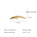Nordic Wood Fish Bone Pendant Light for Living Room - Ljojo