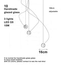 Handmade Glazed Glass Bubble Chandelier Dimmable LED G9 Light for Elegant Home Decor by Ljojo