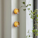 Round Glass LED Wall Lamp Sconce Light for Bedroom Living Room by Ljojo