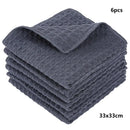 Ljojo Microfiber Dishcloth Set of 6 for Home Cleaning and Polishing