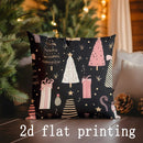 Christmas Tree & Gift Pattern Pillow Covers by Ljojo - Perfect for Sofa, Bedroom, Car