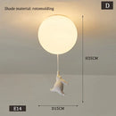 Polar Bear Glass Ball LED Pendant Lights for Living Room Home Decoration by Ljojo