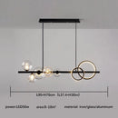 Modern LED Ceiling Chandelier Black for Kitchen Table Dining Room - Ljojo