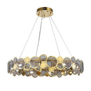 Gold Crystal Chandelier Ring Pendant LED Lamp for Luxe Living Room by Ljojo