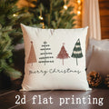 Ljojo Merry Christmas Pattern Pillowcases for Sofa, Bedroom, Car - Rectangular Cushion Cover